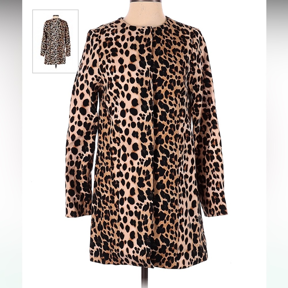 leopard overcoat-small petite